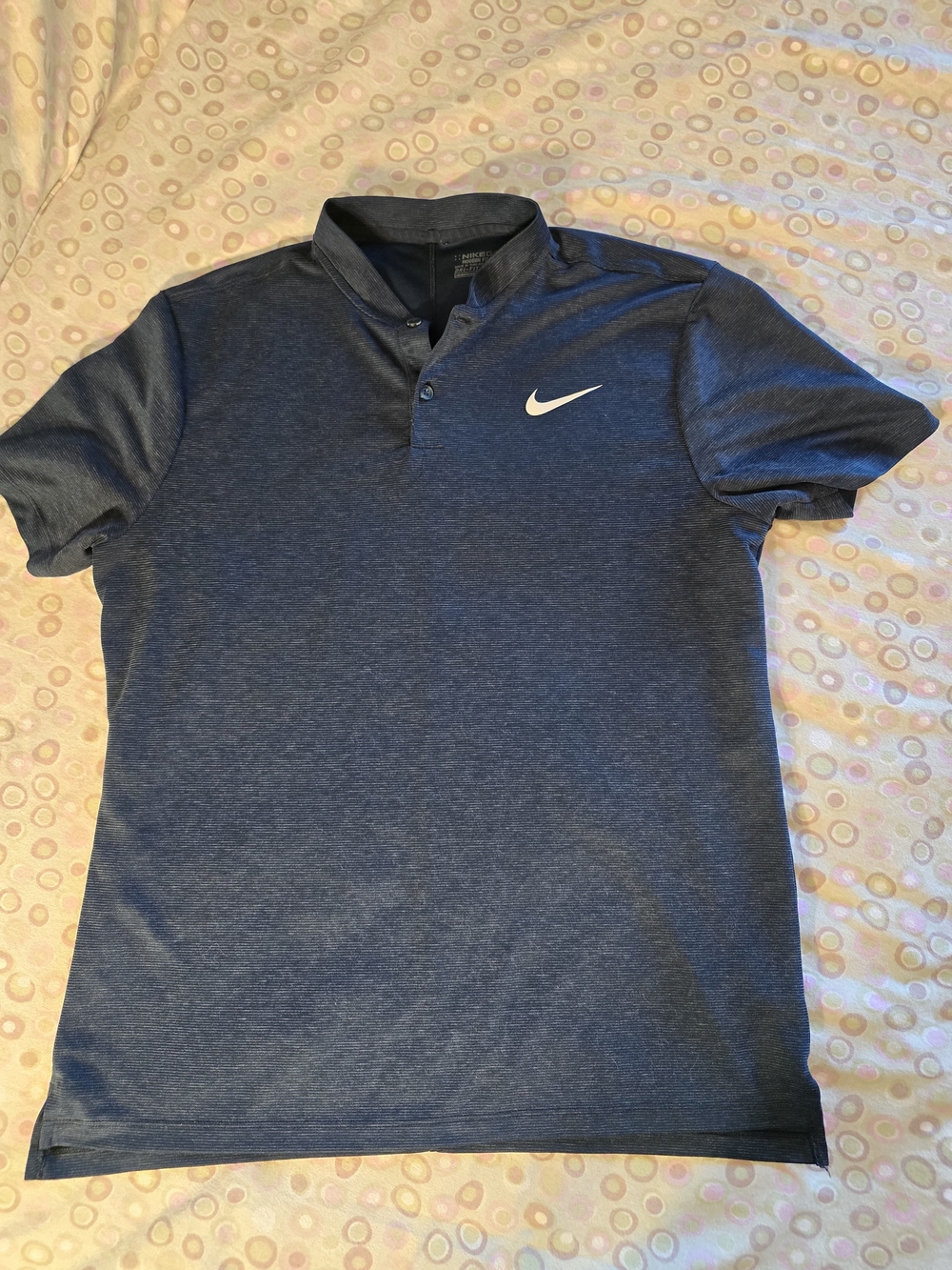 Nike Men's Navy Heather Golf Shirt Size LARGE
